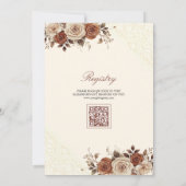 ウェスタン女性のカーボーイブライド乗馬ブライダルシャワー 招待状 (裏面)