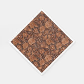 ウェスタン女性のカーボーイブラウンフローラ スタンダードランチョンナプキン (角)