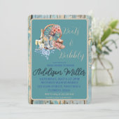 ウェスタン女性のカーボーイブーツアンドバブリーブライダルシャワー 招待状 (スタンド正面)