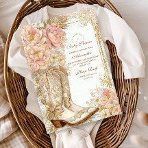 ウェスタン女性のカーボーイブーツフローラベビーシャワー