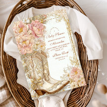 ウェスタン女性のカーボーイブーツフローラベビーシャワー