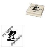 ウェスタン女性のカーボーイブーツ&ハット ラバースタンプ (押印)