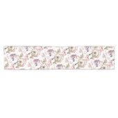 ウェスタン女性のカーボーイベイビーシャワーテーブルランナー – ピンク ショートテーブルランナー (横)