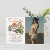 ウェスタン女性のカーボーイベイビーシャワーフォト招待状 招待状 (スタンド正面)