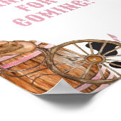 ウェスタン女性のカーボーイベイビーシャワー来ありがとう ポスター (角)