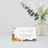 ウェスタン女性のカーボーイベビーシャワーおむつラッフル エンクロージャーカード (スタンド正面)