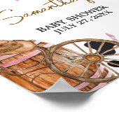 ウェスタン女性のカーボーイベビーシャワーウェルカム ポスター (角)