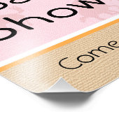 ウェスタン女性のカーボーイベビーシャワーサイン フォトプリント            (角)