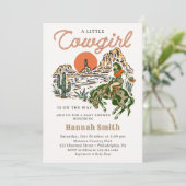 ウェスタン女性のカーボーイベビーシャワー招待状 招待状 (スタンド正面)