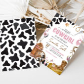 ウェスタン女性のカーボーイベビーシャワー 招待状