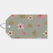 ウェスタン女性のカーボーイボホフラワーズブーツバースデーパーティー ギフトタグ (裏面横)