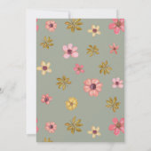 ウェスタン女性のカーボーイボホフラワーズブーツ誕生日 招待状 (裏面)