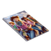 ウェスタン女性のカーボーイライン踊り ノートブック (右側)