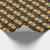 ウェスタン女性のカーボーイレディースナイト ラッピングペーパー (角)