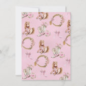 ウェスタン女性のカーボーイロデオピンクボウポニー誕生日 招待状 (裏面)