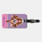 ウェスタン女性のカーボーイロデオプリンセス1 パーソナライズされた ラゲッジタグ (裏面横)