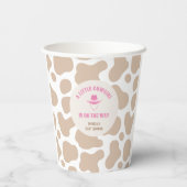 ウェスタン女性のカーボーイロデオ牛プリントガールベビーシャワー 紙コップ (裏面)