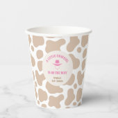 ウェスタン女性のカーボーイロデオ牛プリントガールベビーシャワー 紙コップ (正面)