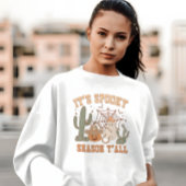 ウェスタン女性のカーボーイ不気味シーズンハロウィーン幽霊シール Tシャツ
