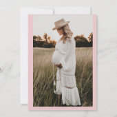 ウェスタン女性のカーボーイ写真の赤ちゃんシャワー 招待状 (裏面)