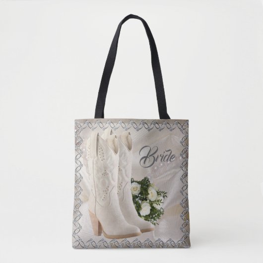 ウェスタン女性のカーボーイ結婚ズブライドトートバッグ トートバッグ (正面)