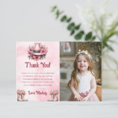 ウェスタン女性のカーボーイ誕生日パーティーの写真 サンキューカード (スタンド正面)