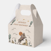 ウェスタン女性のカーボーイ誕生日パーティーの好意ボックス フェイバーボックス (裏面サイド)