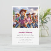 ウェスタン女性のカーボーイ16thバースデーパーティーへの招待 招待状 (スタンド正面)