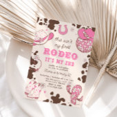 ウェスタン女性のカーボーイ2ndロデオ写真バースデーパーティー 招待状
