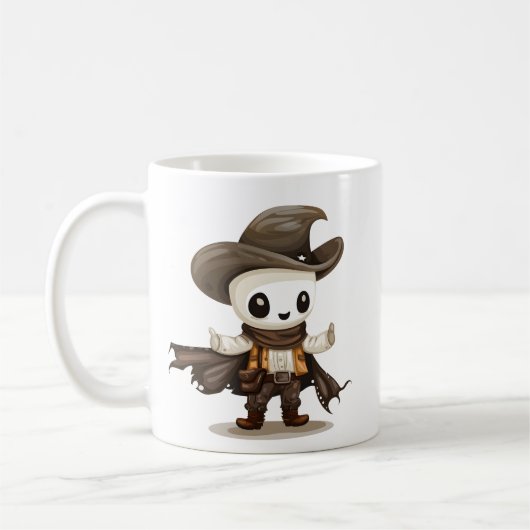 ウェスタン幽霊ライダーデザイン コーヒーマグカップ (左)