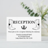 ウェスタン披露宴カウボーイブーツカントリーウェディング 招待状 (スタンド正面)