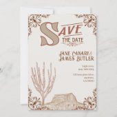 ウェスタン日付カードを保存 セーブザデート (正面)