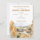 ウェスタン牧場の結婚式招待状 招待状 (正面)