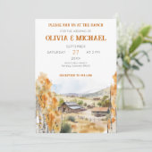 ウェスタン牧場の結婚式招待状 招待状 (スタンド正面)