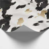 ウェスタン白黒グラム金ゴールドコウィド誕生日 ラッピングペーパー (角)