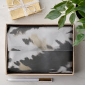 ウェスタン白黒金ゴールド牛革誕生日 薄葉紙 (ギフト)