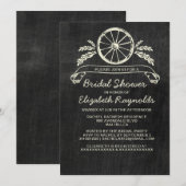 ウェスタン石板ブライダルシャワー招待状 招待状 (正面/裏面)