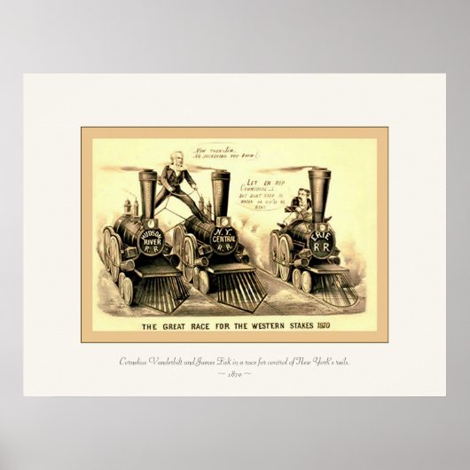 ウェスタン素晴らしステークスのレース~1870年 ポスター (正面)