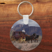 ウェスタン素晴らしトレイル駅馬車 キーホルダー (正面)