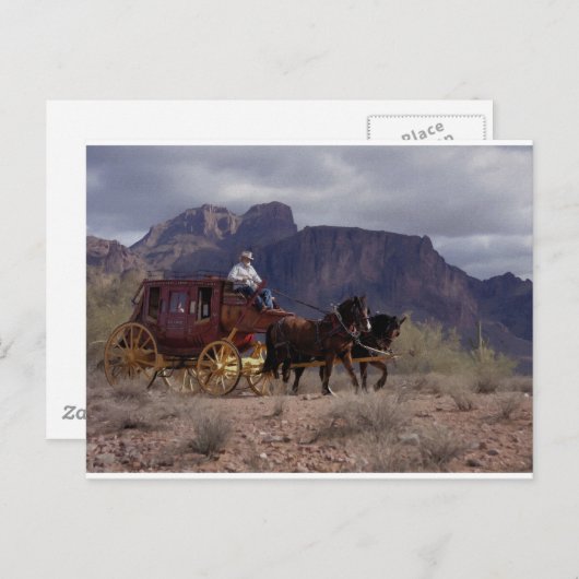 ウェスタン素晴らしトレイル駅馬車 ポストカード (正面/裏面)