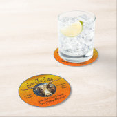 ウェスタン素朴は日付コースターを保存 ラウンドペーパーコースター (インサイチュ)