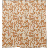 ウェスタン素朴アーストーンカントリーカウボーイブーツ シャワーカーテン (正面)