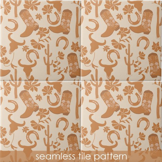 ウェスタン素朴アーストーンカントリーカウボーイブーツ タイル