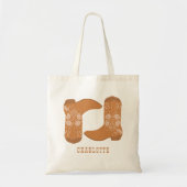 ウェスタン素朴アーストーンカントリーカウボーイブーツ トートバッグ (正面)