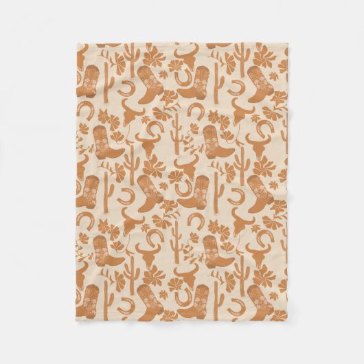 ウェスタン素朴アーストーンカントリーカウボーイブーツ フリースブランケット (正面)