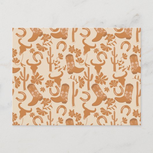 ウェスタン素朴アーストーンカントリーカウボーイブーツ ポストカード (正面)