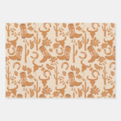 ウェスタン素朴アーストーンカントリーカウボーイブーツ ラッピングペーパーシート (正面3)