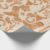 ウェスタン素朴アーストーンカントリーカウボーイブーツ ラッピングペーパー (角)