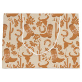 ウェスタン素朴アーストーンカントリーカウボーイブーツ ラージペーパーバッグ (正面)