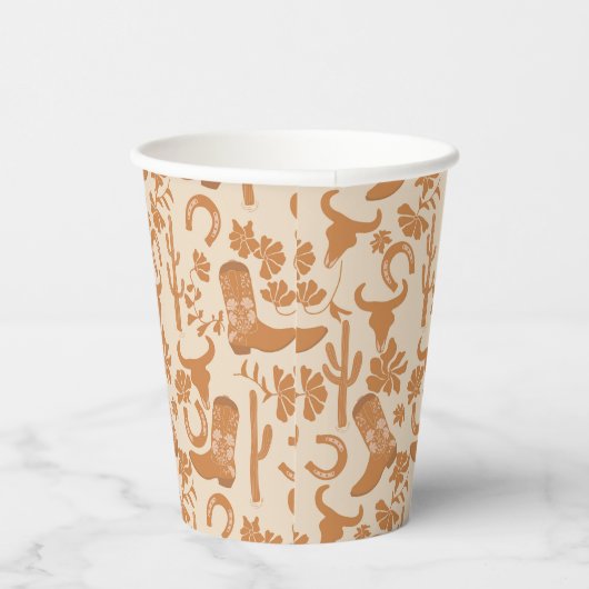 ウェスタン素朴アーストーンカントリーカウボーイブーツ 紙コップ (右)